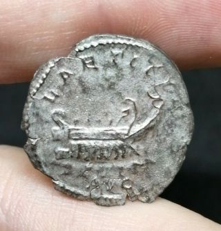 Roman Empire Silver Antoninianus Postumus (259 - 268 Ad) Galley 23 Mm (26)