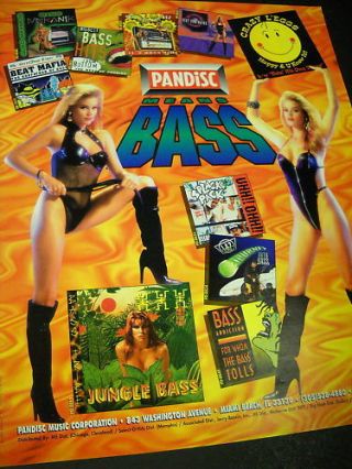 Bass 1995 Promo Poster Ad Beat Mafia Jungle Bass Crazy L 