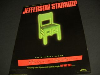 Jefferson Starship Their Latest Is Nuclear Furniture 1984 Promo Poster Ad