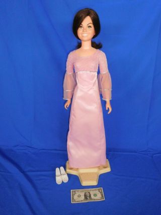 Vintage 1976 Marie Osmond 30 " Modeling Doll And Stand - Dress/shoes