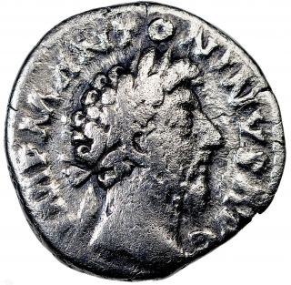 Roman Empire Denarius Marcus Aurelius (161 - 180 Ad) Silver Coin 7358