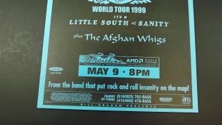 1999 AEROSMITH World Tour Music Concert Poster Flyer Ad W/ AFGHAN WHIGS 2