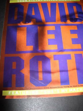 David Lee Roth Filthy Little Mouth 1994 Promo Poster Ad