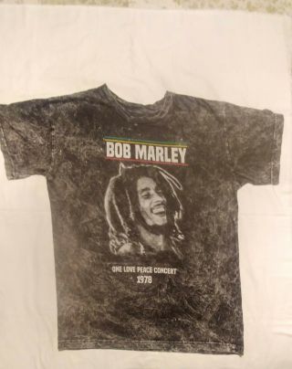 Bob Marley Vintage T - Shirt One Peace Love 1978 Concert Zion Sportswear Size Xl