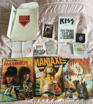 Kiss Memorabilia Metal Hammer 80s Concert Tickets,  Monsters Rock 88 I Maiden