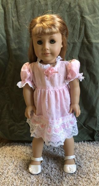 Just Like You American Girl Doll Strawberry Blonde Hair W/bangs And Green Eyes