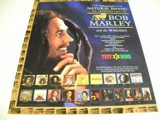 Bob Marley The Natural Mystic Lives On 1995 Promo Poster Ad