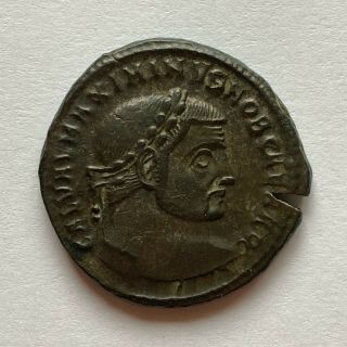Roman Empire: Maximinus Ii,  305 - 313 Ad,  Ae Follis,  Serdica - Genius Standing