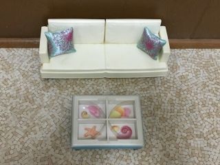Barbie Doll Fashion Fever Sofa Couch & Table Home Living Room Furniture Playset 2