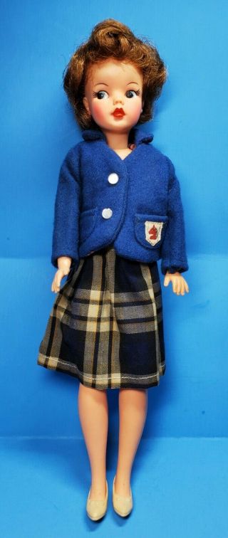 Vintage 1960s Ideal Toy Corp 12 Inch Tammy Doll Marked Bs - 12 Checkmates Jacket
