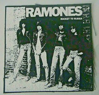 Ramones " Rocket To Russia " Cloth Jacket Patch -