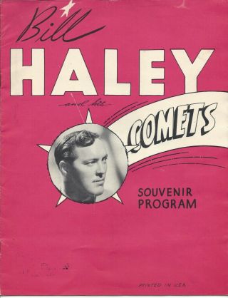 Bill Haley And His Comets 1956 Tour Souvenir Program