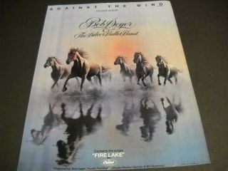 Bob Seger 1980 Promo Poster Ad The Album Is Against The Wind
