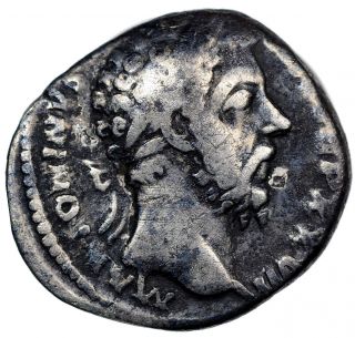 Roman Empire Denarius Marcus Aurelius (161 - 180 Ad) Silver Coin 7333