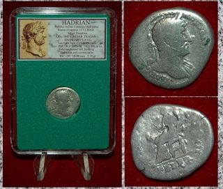 Ancient Roman Empire Coin Hadrian Felicitas On Reverse Silver Denarius