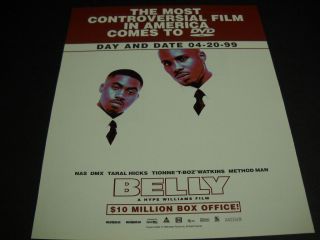 Belly Most Controvesial Film In America Hype Williams 1999 Promo Poster Ad