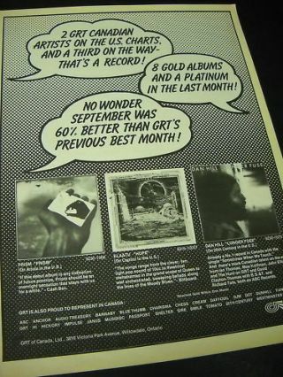 Klaatu Prism And Dan Hill 1977 Canada Promo Poster Ad