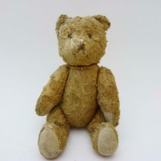 Vintage 8 " Golden Mohair Jointed Teddy Bear,  Circa 1930s