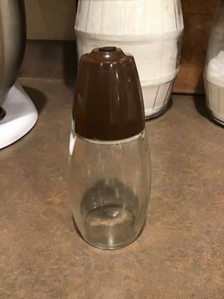 Vintage Westinghouse Gemco Sugar Shaker Dispenser Brown Top
