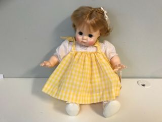 Vintage Madame Alexander 6930 20 " Puddin Blond Baby Doll W/box,  Tag