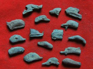 Ancient Bronze Part From The Dolphin Olbia Coin 1 - 3 Century