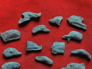 Ancient bronze part from the Dolphin Olbia coin 1 - 3 century 2