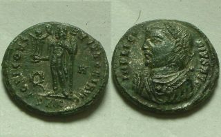 Licinius Mappa 317ad Jupiter Victory Wreath Ancient Roman Coin Silvering