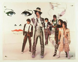Vtg 1984 Prince Purple Rain Folded Album Promo Poster 22x28 Warner Bros