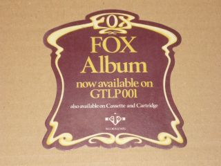 Fox 1975 Gto Records Promo Sticker
