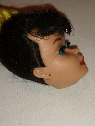 Vintage 3/4 ? Ponytail Barbie Doll Head Only Face Paint 3