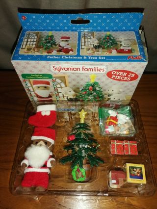 Sylvanian Families Father Christmas & Tree Set Boxed