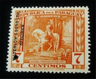 Nystamps Paraguay Stamp Waterlow Color Proof Mognh Only 100 Exist D25y2196