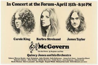 Barbra Streisand Carol King James Taylor Concert At Forum Poster