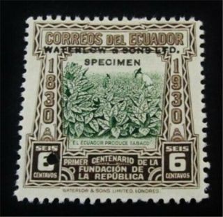 Nystamps Ecuador Stamp Waterlow Color Proof Mh Ng Only 100 Exist D25y1488