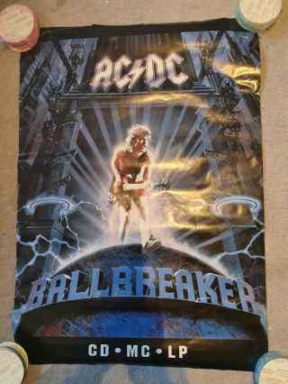 Ac/dc Ballbreaker Rare Promotional Shop Display Poster