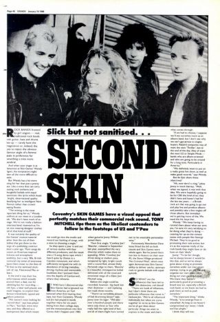 16/1/88pg40 Vintage Article & Picture,  Skin Games