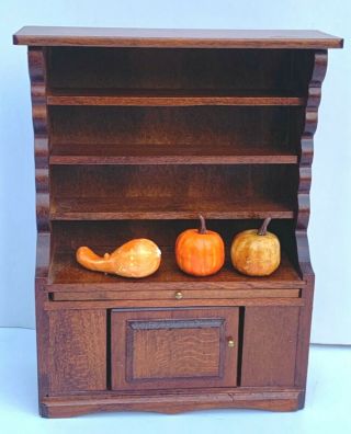 1:12 Vtg Dollhouse Miniature Furniture Shackman Wooden Cupboard Kitchen Cabinet