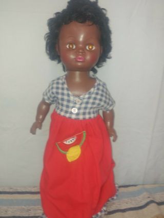 Rare Vintage Beatrice Wright African American Black Doll 19 "
