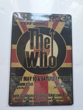 The Who Union Jack Vintage Style Metal Sign Plaque Poster British Rock Retro