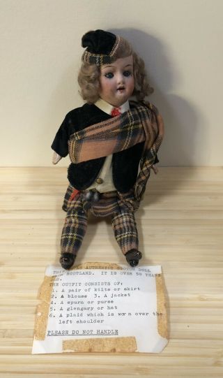 9 " Antique German Bisque Head Armand Marseille Doll