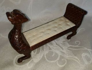Vintage Fantastic Merchandise Dollhouse Carved Dragon Couch Rare $44.  44