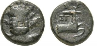 Ancient Greece 2 - 1 Cent Bc Pamphylia Selge Herakles Club Stag