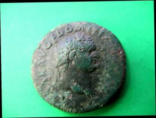 Roman Imperial Domitian (81 - 96).  As.  Vf.  Rev: Spes.  Collectable.