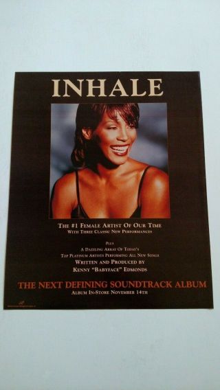 Whitney Houston In Hale 1995 Rare Print Promo Poster Ad