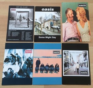 Oasis - 6 Rare Promotional Postcards Mailing List Cards