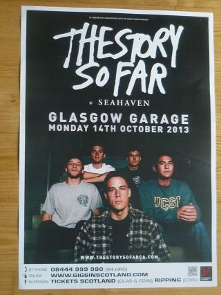 The Story So Far,  Seahaven - Glasgow 2013 Live Music Show Concert Gig Poster