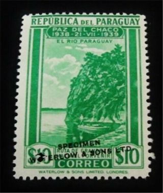 Nystamps Paraguay Stamp Waterlow Color Proof Mognh Only 100 Exist D11y2102