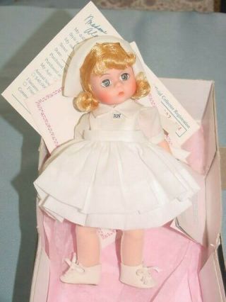 Madame Alexander Doll Nurse 308 Box Tag Miniature Showcase 7.  5 " Blonde