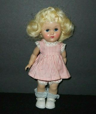 Vintage Doll Ginny Vogue 1950s Straight Leg Walker Molded Eyelashes Blonde