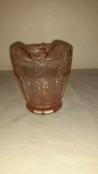 Vintage Pink Depression Glass Creamer 3 1/2 